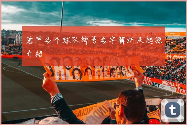 意甲各个球队绰号名字解析及起源介绍